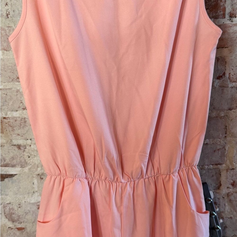 Allegra K Peach Sleeveless Jumpsuit